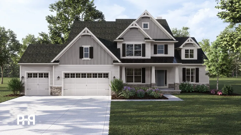 The Maplewood house plan, exterior view 1